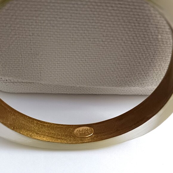 Alexis Bittar Yellow & Clear Lucite Soft Square Bracelet - Picture 5 of 5